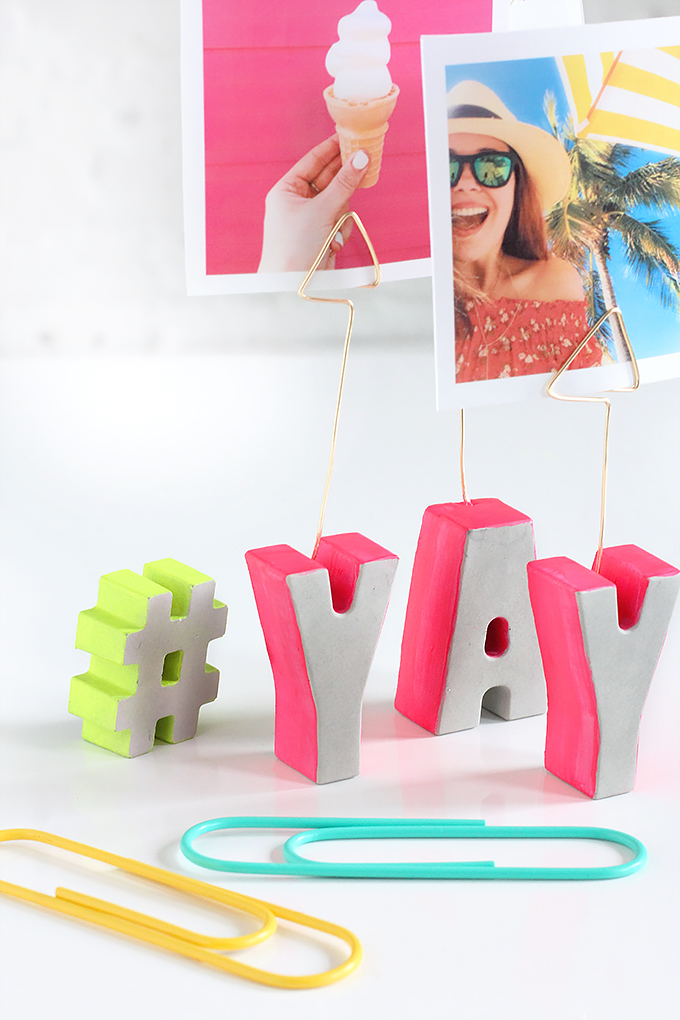 » MY DIY | Cement Letter Photo Holder