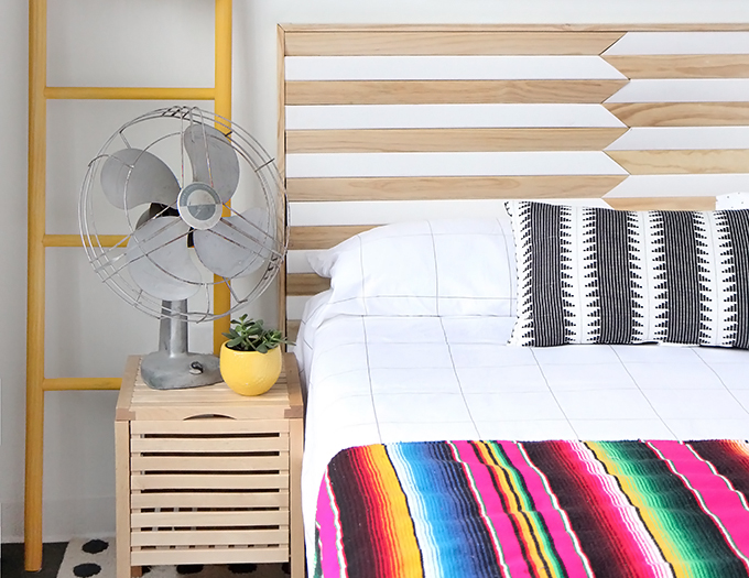 » MY DIY Geometric Wood Headboard