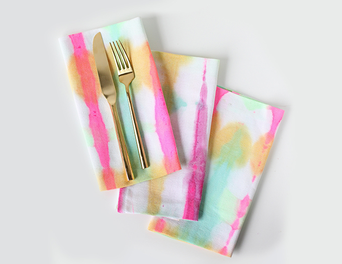» MY DIY TieDyed Watercolor Napkins