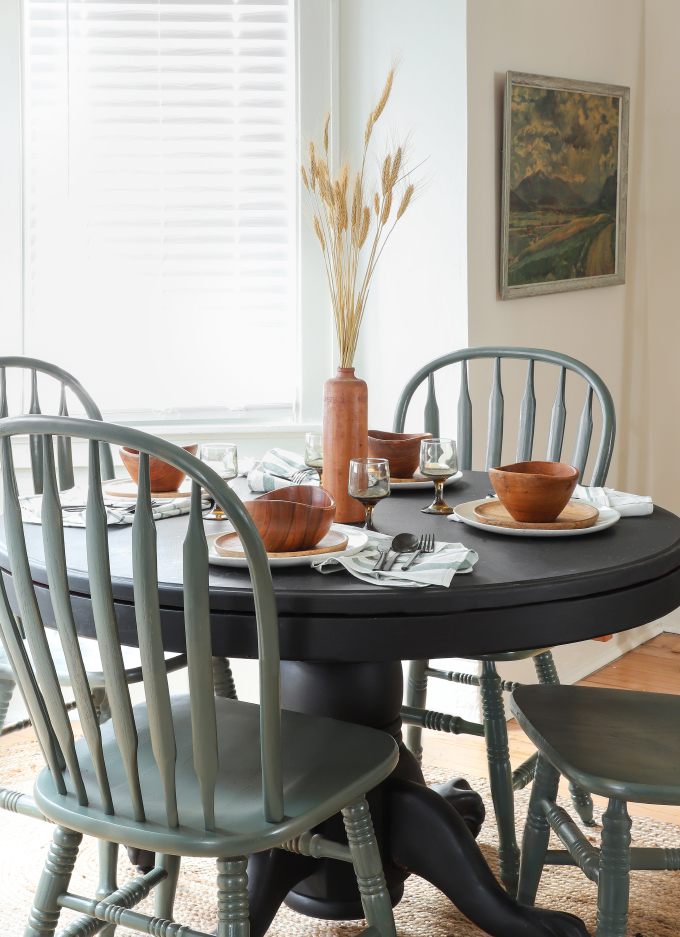 My Diy Thrifted Dining Table Chairs Makeover I Spy Diy