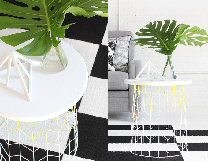 MY DIY Wire Basket Side Table I SPY DIY