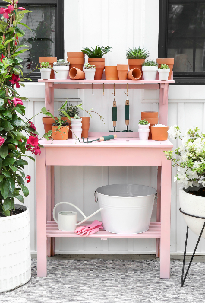 » DIY MAKEOVER | Pink Potting Station