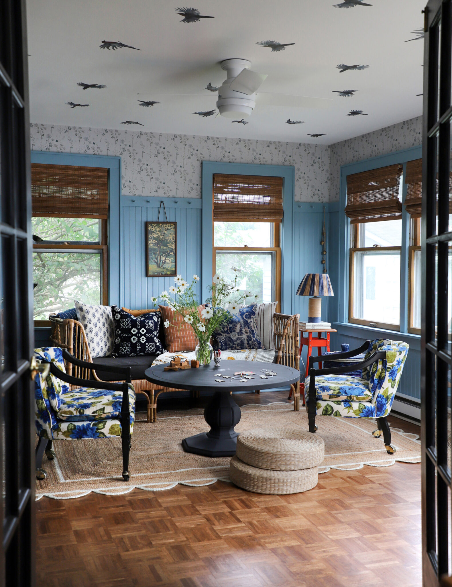 Makeover by Monday | Colorful Sunroom with Cubby Storage - I SPY DIY